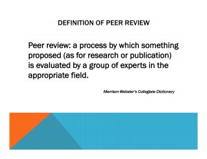 Definition of Peer Review